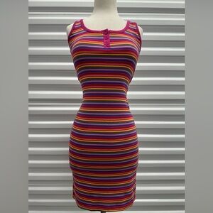 Heart & Hips Red and Purple Sleeveless Bodycon Mini Dress